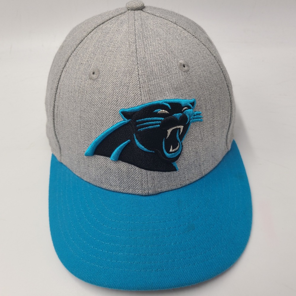 Carolina Panthers Hat Fitted 7 1/2 New Era Low Profile Gray Blue NFL Wool Blend